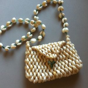 HAND MADE PURSE MADE FROM SHELLS